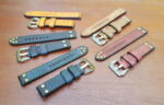 pilot rivet leather vintage style watch straps all colours