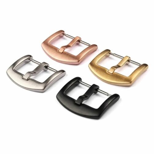 watch buckle with 3mm prong colours shown are gold black silver and rose gold