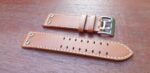 Pilot Rivet Tan Leather Watch Strap