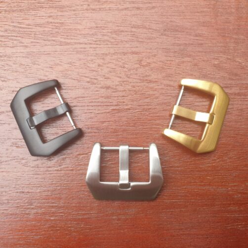 common large watch buckle in gold silver and black stainless steel