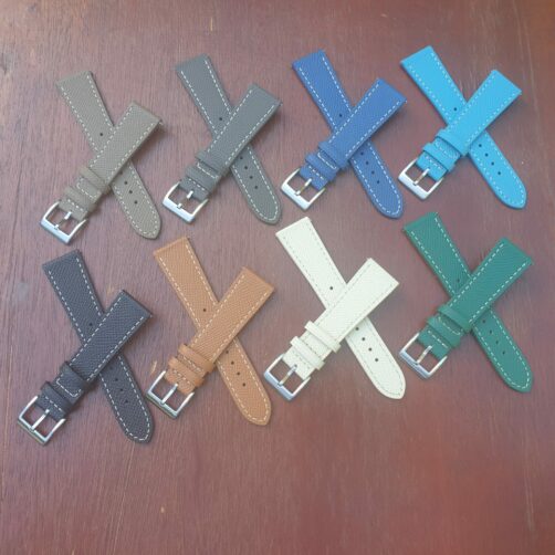 epsom pattern leather watch straps 8 colours