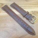 Extra Long Leather Watch Strap Brown