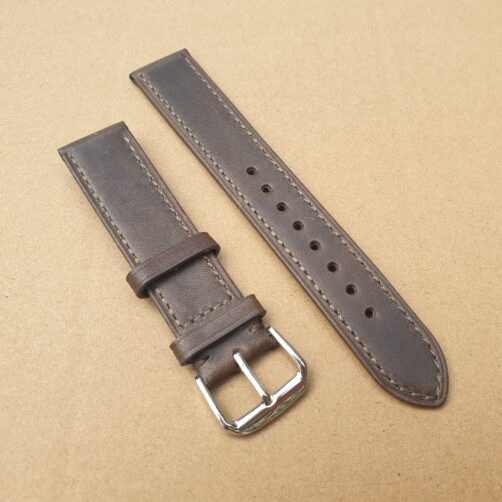 eudlo antique brown leather watch strap