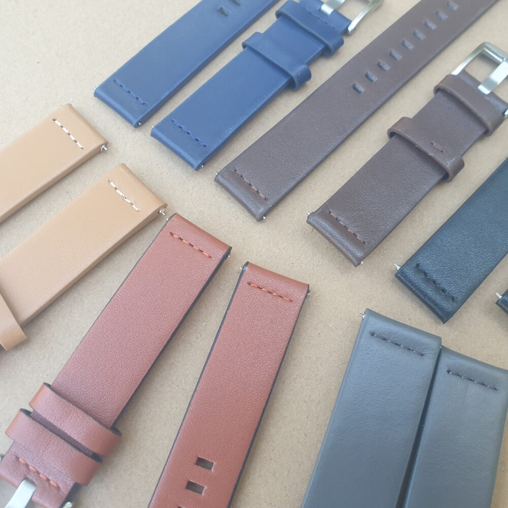 Valdora watch band leather Colours up close